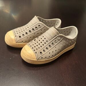 Native Kids Gray and Tan Slip-On Sneakers